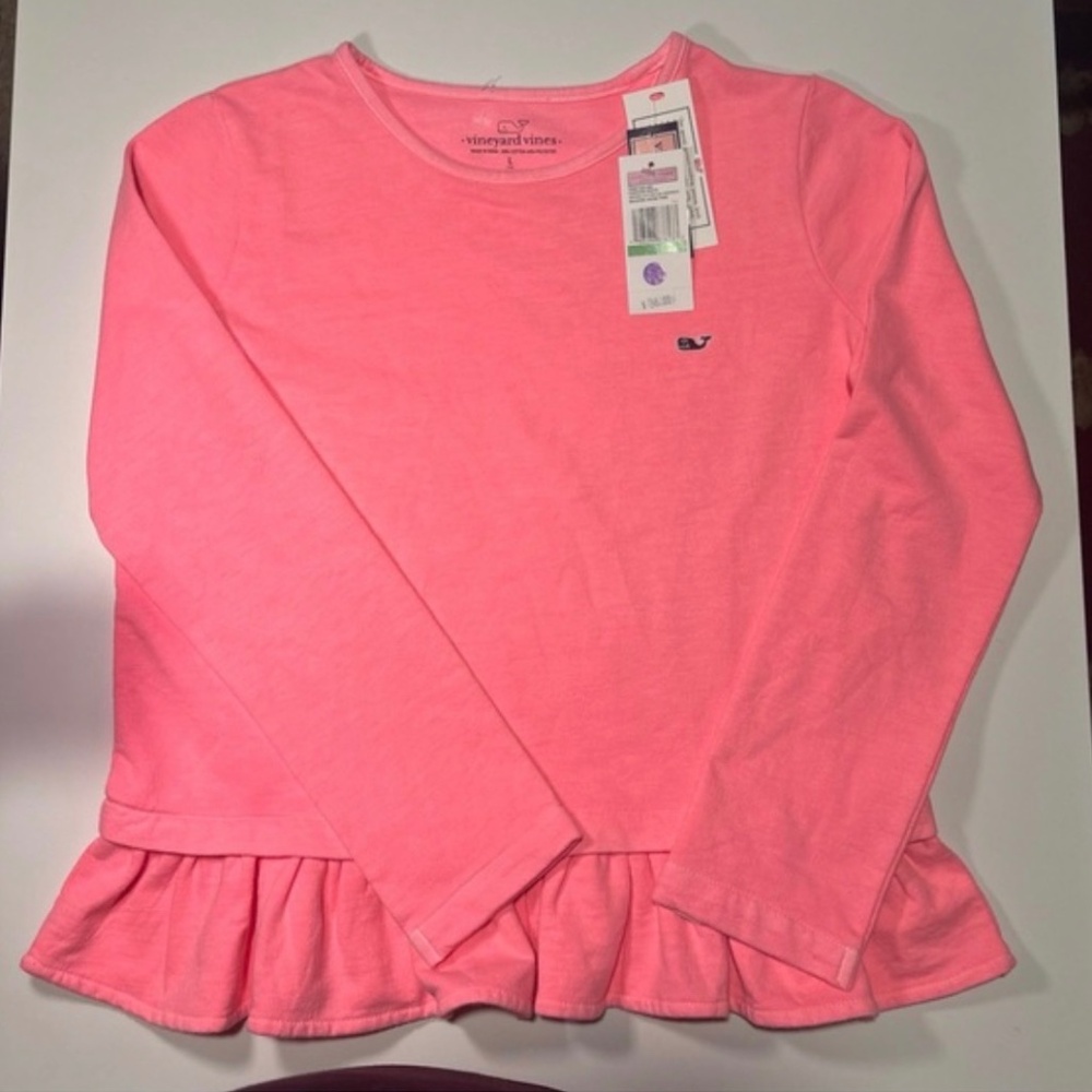 Vineyard Vines pink long sleeve girls size 14 shirt